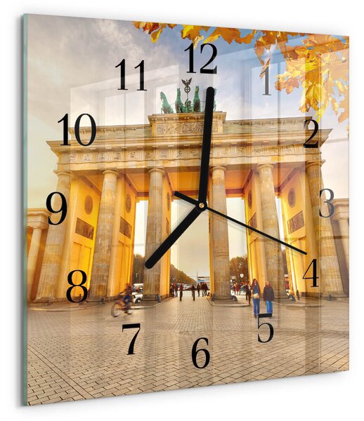 Skleněné hodiny na stěnu Berlín zskc-30x30-00176945