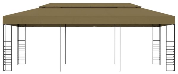 Zahradní altán 6 x 3 x 2,7 m taupe 180 g/m²