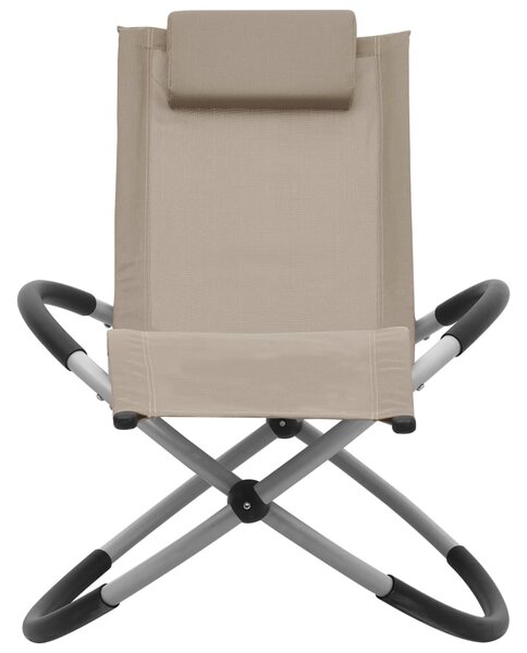 Dětské zahradní lehátko ocel taupe