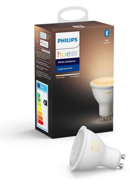 LED Stmívatelná žárovka Philips Hue WHITE AMBIANCE 1xGU10/4,3W/230V 2200-6500K
