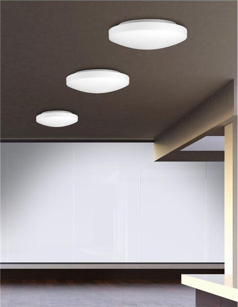 Nova Luce Stropní svítidlo IVI, IP44 bílé opálové sklo E27 1x12W