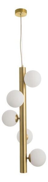 Nova Luce Závěsné svítidlo JAKLIN opálové sklo, G9 5x5W