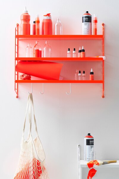 String furniture designové modulární police String® Pocket metal