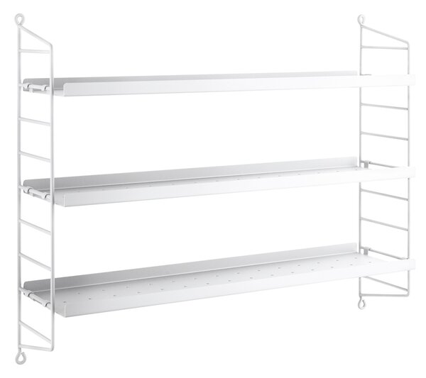 String furniture designové modulární police String® Pocket metal