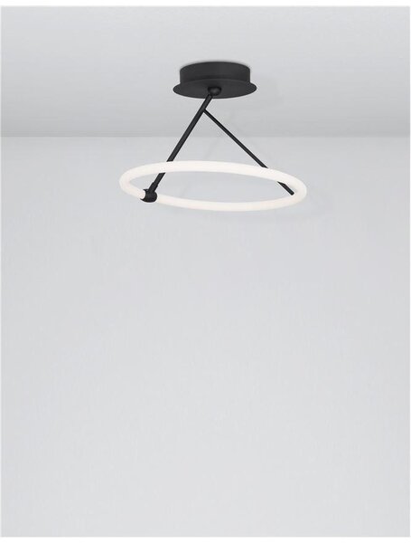 Nova Luce Stropní svítidlo JANUS černý hliník a akryl LED 21W 3000K