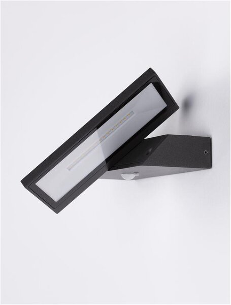 Nova Luce Venkovní nástěnné svítidlo JIGRA, LED 2W 3000K 3.7V, IP65 solární s pohybovým čidlem