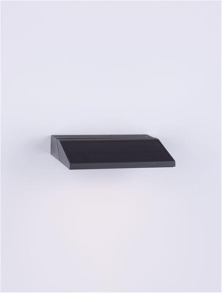 Nova Luce Venkovní nástěnné svítidlo JIGRA, LED 2W 3000K 3.7V, IP65 solární s pohybovým čidlem