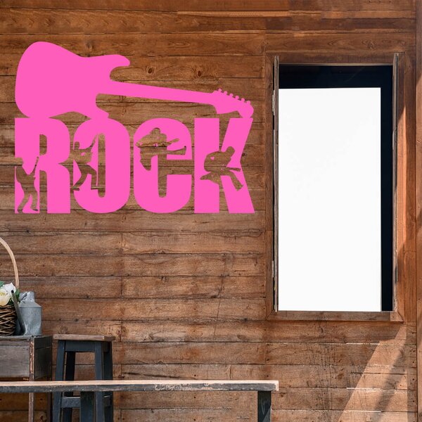 Živá Zeď Samolepka Nápis ROCK Barva: černá