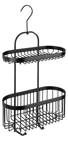 Černý závěsný košík Wenko Classic Plus 2 Tier Caddy
