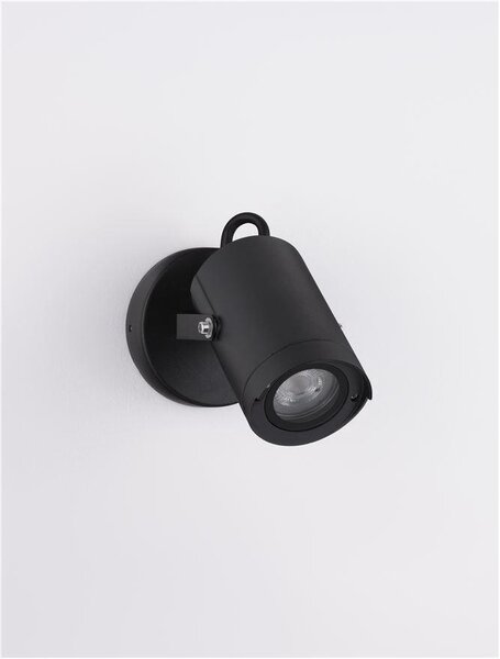 Nova Luce Venkovní reflektor KIMIKO černý hliník a čiré sklo GU10 1x10W IP54