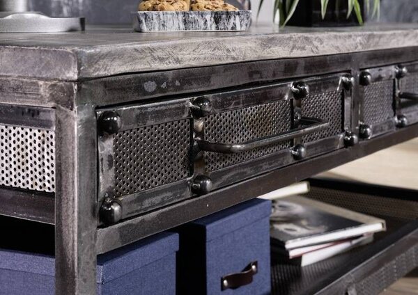 STEEL Konferenční stolek 110x60x50, přírodní, lakovaný, mango