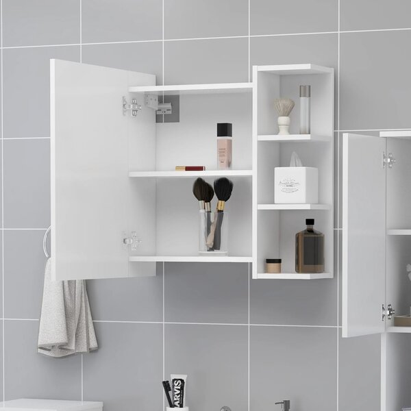 Koupelnová skříňka se zrcadlem bílá 62,5x20,5x64 cm kompozit