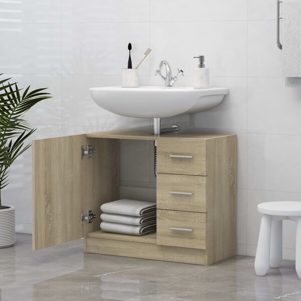 Skříňka pod umyvadlo dub sonoma 63x30x54 cm kompozitní dřevo