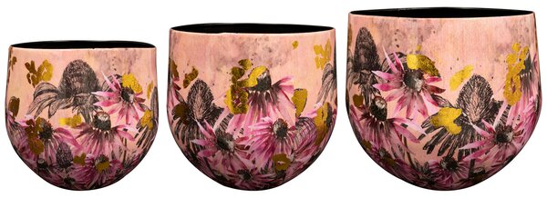 Ter Steege Sada 3 obalů Polly pink D33 H28