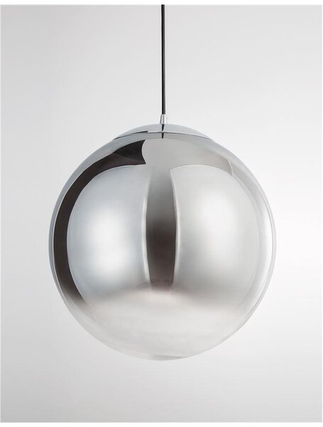 Nova Luce Závěsné svítidlo LAZIONE kouřové sklo, 40cm, E27 1x12W