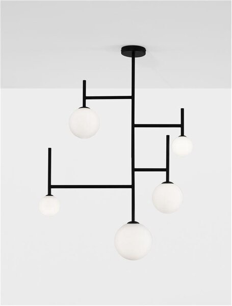 Nova Luce Závěsné svítidlo LICATO opálové sklo, G9 5x5W