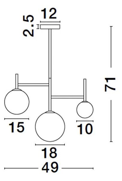 Nova Luce Závěsné svítidlo LICATO opálové sklo, G9 3x5W