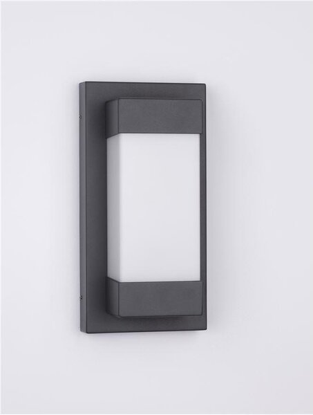 Nova Luce Venkovní nástěnné svítidlo LETO černý hliník akrylový difuzor LED 18W 3000K 120st. IP65