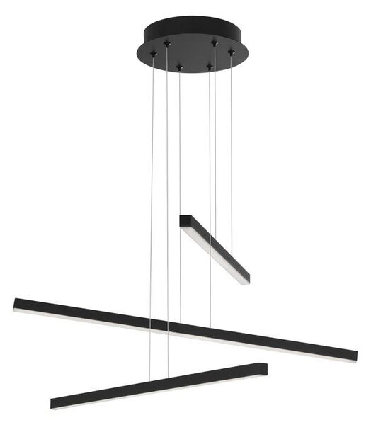 Nova Luce Závěsné svítidlo LIOR černý hliník a akryl LED 40W 3000K