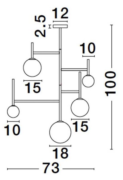 Nova Luce Závěsné svítidlo LICATO opálové sklo, G9 5x5W