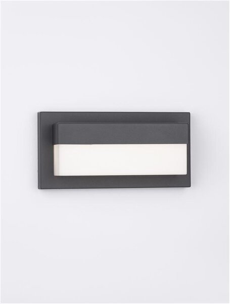 Nova Luce Venkovní nástěnné svítidlo LETO černý hliník akrylový difuzor LED 18W 3000K 120st. IP65