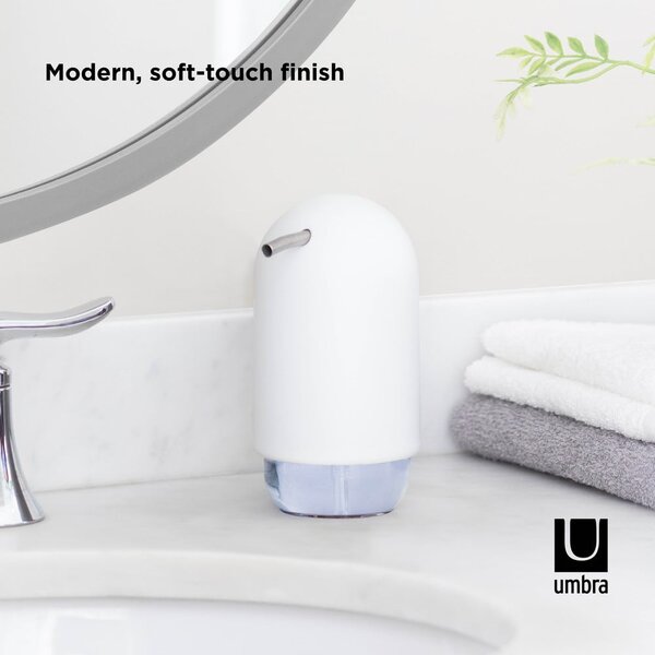 Bílý plastový dávkovač mýdla 230 ml Touch – Umbra