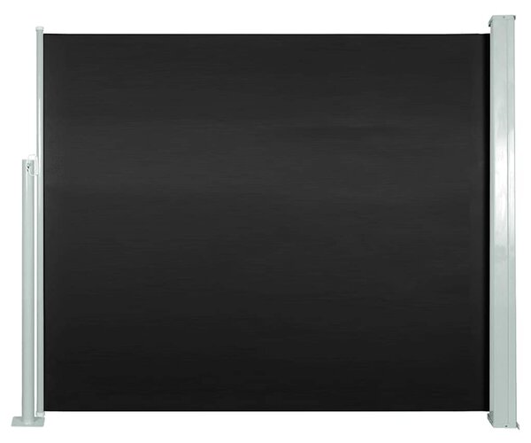 Zatahovací boční markýza / zástěna 120 x 300 cm černá