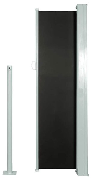 Zatahovací boční markýza / zástěna 120 x 300 cm černá