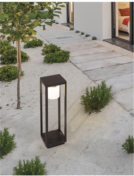 Nova Luce Venkovní sloupkové svítidlo LOVETO, LED 1.5W 3000K 3.7V, IP65 solární / vypínač na těle / pohybový senzor