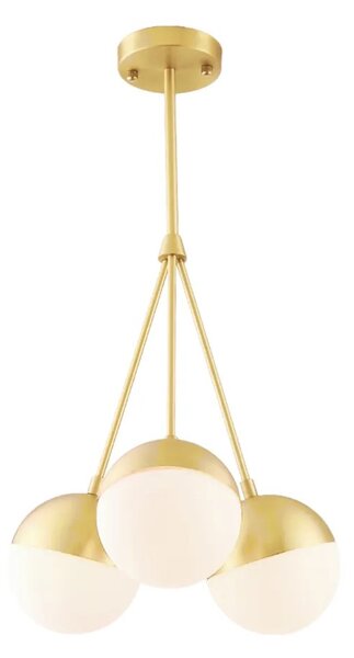 Toolight - Závěsná stropní lampa Globe - zlatá - APP688-3CP