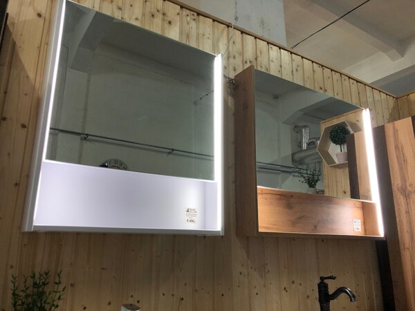 Lavedo Queen Wotan Oak 90 zrcadlová skříňka do koupelny s LED podsvícením
