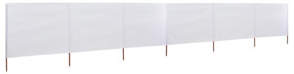 6dílná zástěna proti větru látková 800 x 160 cm pískově bílá
