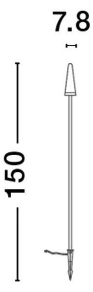 Nova Luce Venkovní svítidlo s bodcem MABEL, LED 8.5W 3000K 36st. IP54 délka kabelu 64 cm