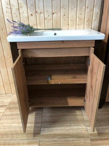 Lavedo Queen 90 Wotan Oak koupelnová skříňka s umyvadlem