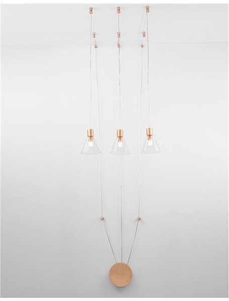 Nova Luce Závěsné svítidlo MARCE zlatý hliník čiré sklo LED 15W 3000K