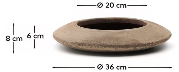 Terakotový květináč Kave Home Rivor Ø 36 cm