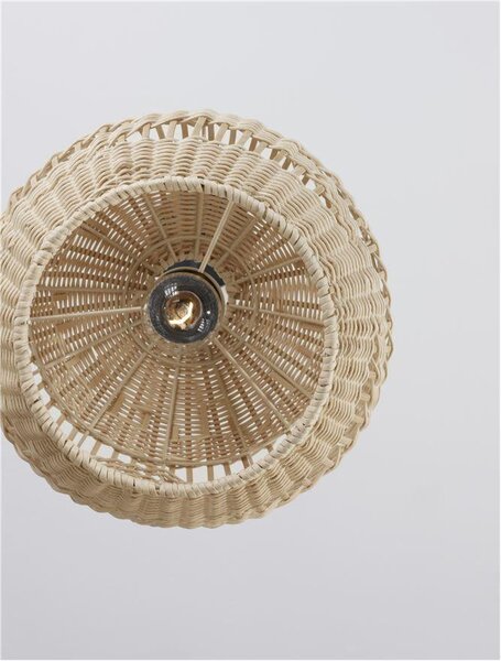 Nova Luce Závěsné svítidlo MARLO přírodní ratan, 30cm, E27 1x12W