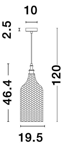 Nova Luce Závěsné svítidlo MAROU kouřové šedé sklo, E27 1x12W