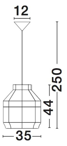 Nova Luce Závěsné svítidlo MIA, bílá barva E27 1x12W