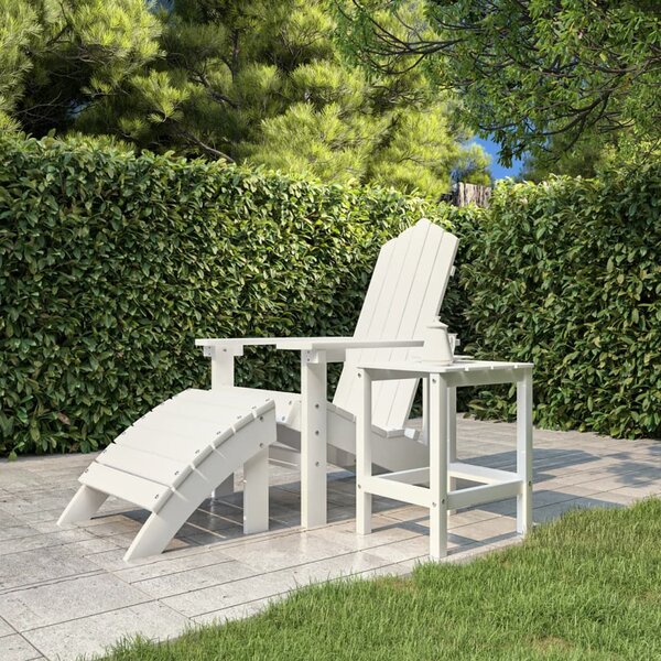 Zahradní stolek Adirondack bílý 38 x 38 x 46 cm HDPE