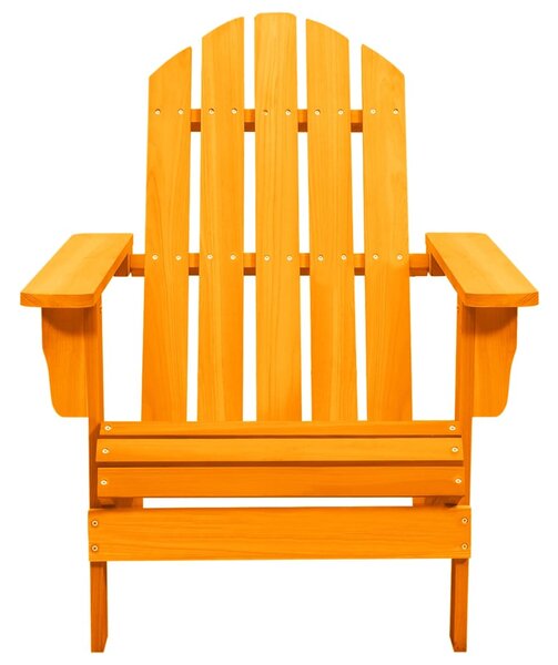Zahradní židle Adirondack masivní jedlové dřevo oranžová
