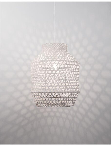 Nova Luce Závěsné svítidlo MIA, bílá barva E27 1x12W