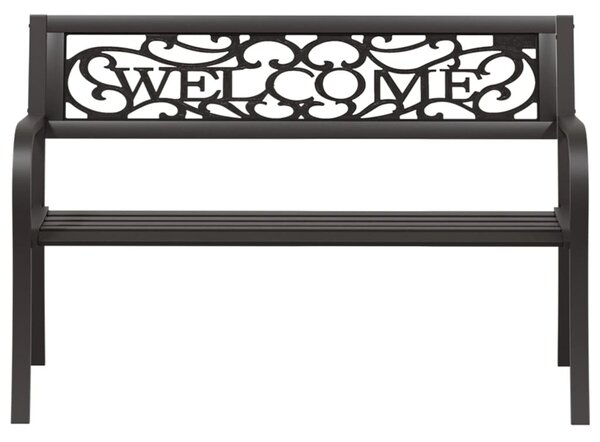 Zahradní lavice 125 cm ocel černá