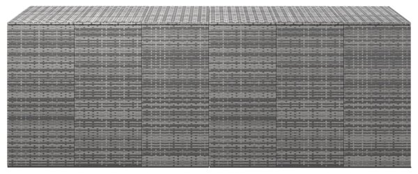 Zahradní úložný box PE ratan 291 x 100,5 x 104 cm šedý