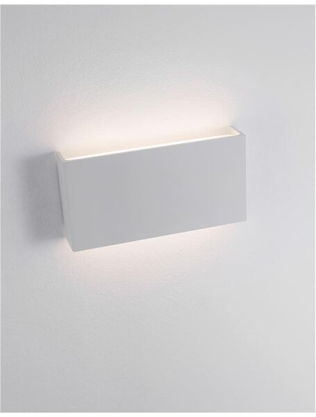 Nova Luce Venkovní nástěnné svítidlo MILE bílá hliník a sklo LED 2x5W 3000K 102st. IP54