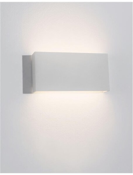 Nova Luce Venkovní nástěnné svítidlo MILE bílá hliník a sklo LED 2x5W 3000K 102st. IP54