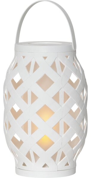 Bílá lucerna Star Trading Flame Lantern, výška 23 cm