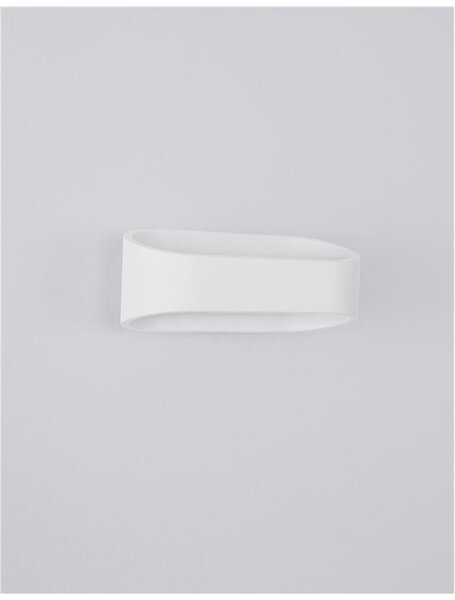 Nova Luce Venkovní nástěnné svítidlo MILE bílá hliník a sklo LED 9W 3000K 155st. IP54