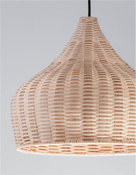 Nova Luce Závěsné svítidlo MIA přírodní ratan, E27 1x12W