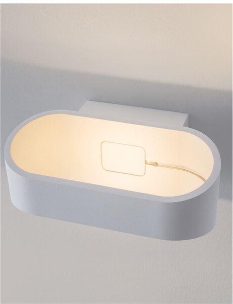 Nova Luce Venkovní nástěnné svítidlo MILE bílá hliník a sklo LED 9W 3000K 155st. IP54